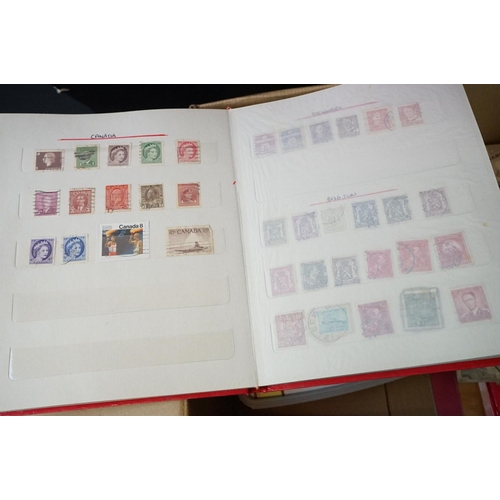 460 - A collection of British and world stamps within albums and loose examples together with stamp catalo... 