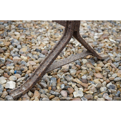 535 - Pair of Cast Iron Trestles, 77cm wide x 76cm high