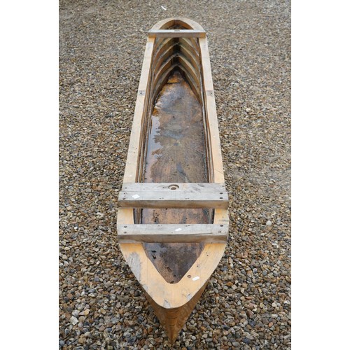 525 - Wooden Tester Boat Hull, 354cm long x 30cm high