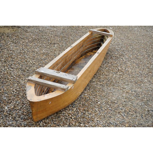 525 - Wooden Tester Boat Hull, 354cm long x 30cm high