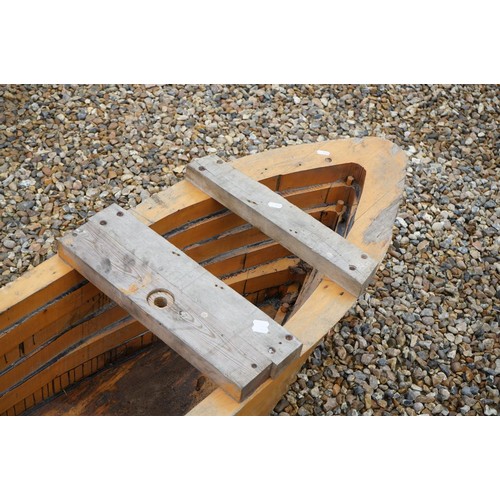 525 - Wooden Tester Boat Hull, 354cm long x 30cm high