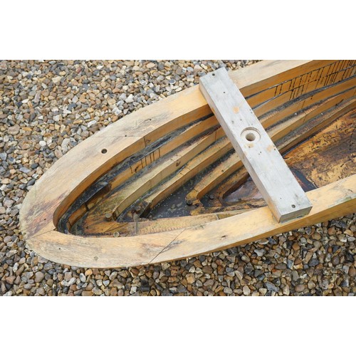 525 - Wooden Tester Boat Hull, 354cm long x 30cm high