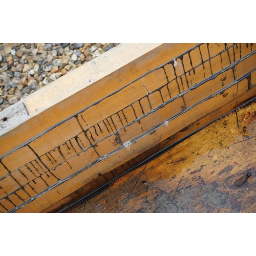 525 - Wooden Tester Boat Hull, 354cm long x 30cm high