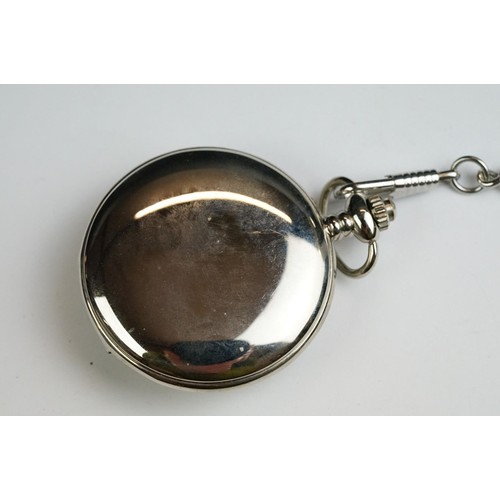 236 - A hallmarked sterling silver cased fob watch together with a Westminster abbey pocket watch and two ... 