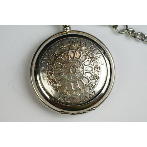 236 - A hallmarked sterling silver cased fob watch together with a Westminster abbey pocket watch and two ... 