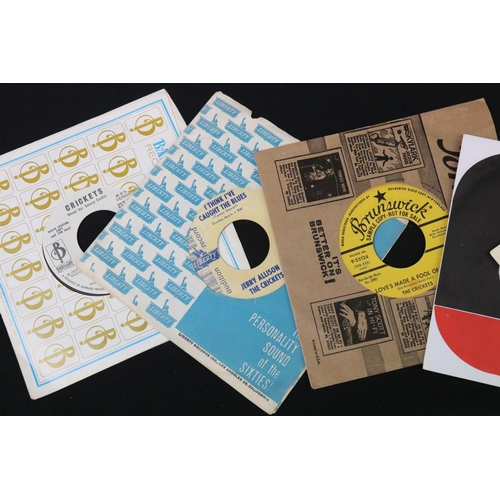 403 - Vinyl - Rock ’N’ Roll - over 40 USA and world wide pressing 7” singles by The Crickets, including ma... 