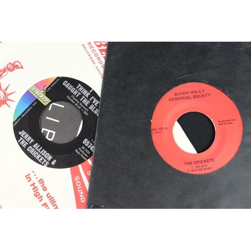 403 - Vinyl - Rock ’N’ Roll - over 40 USA and world wide pressing 7” singles by The Crickets, including ma... 