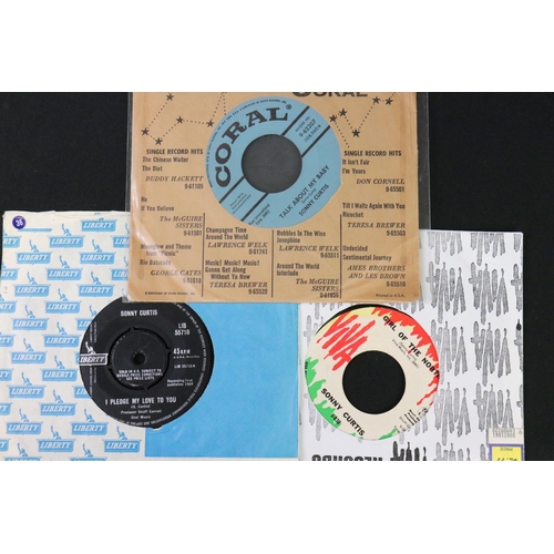 406 - Vinyl - Rockabilly / Rock ’N’ Roll - 35 7” singles by Sonny Curtis, including many demo promos and s... 