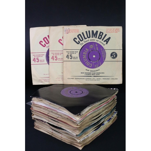 421 - Vinyl - Rock ’N’ Roll / Pop - over 45 original mainly 1950s UK singles on the Gold Columbia Records ... 