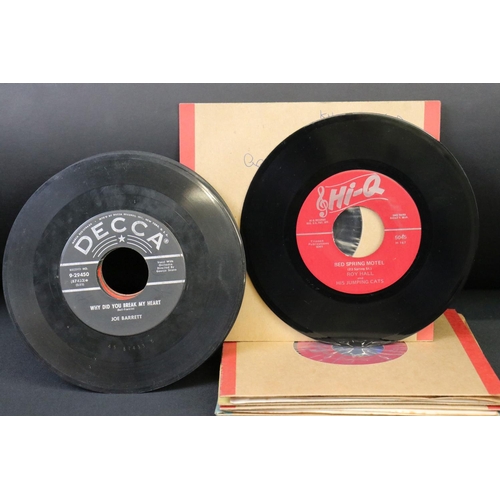 423 - Vinyl - Rockabilly / Rock ’N’ Roll - 18 original USA pressing 7” singles, including rarities like: J... 