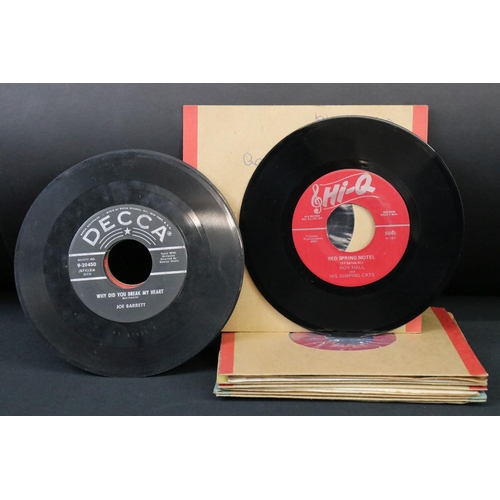 423 - Vinyl - Rockabilly / Rock ’N’ Roll - 18 original USA pressing 7” singles, including rarities like: J... 