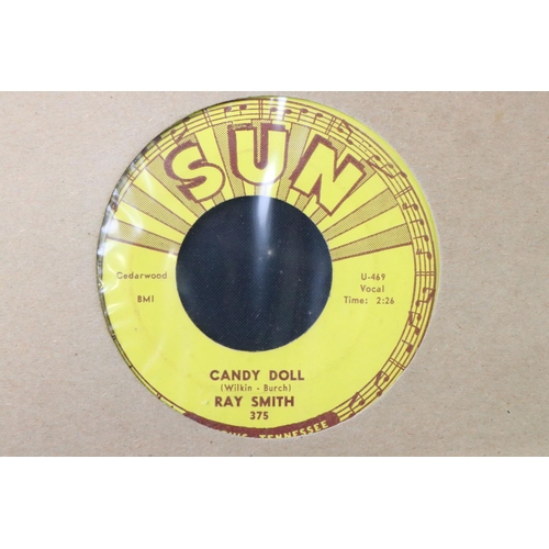 425 - Vinyl - Rockabilly / Rock ’N’ Roll / Sun Records - 17, mainly original USA pressing Sun Records 7” s... 