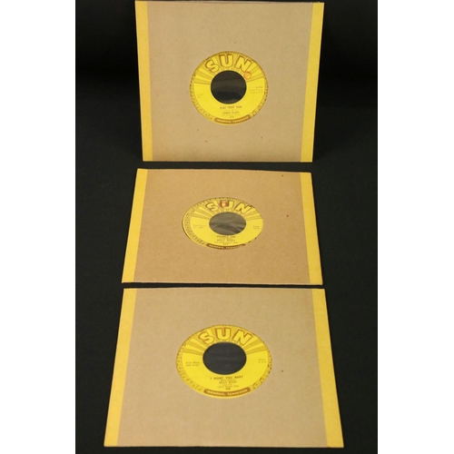 428 - Vinyl - Rockabilly / Rock ’N’ Roll / Sun Records - 3 rare original USA pressing Sun Records 7” singl... 