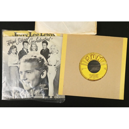 432 - Vinyl - Rock ’N’ Roll / Sun Records - 10, mainly original Sun records 7” singles by Jerry Lee Lewis,... 