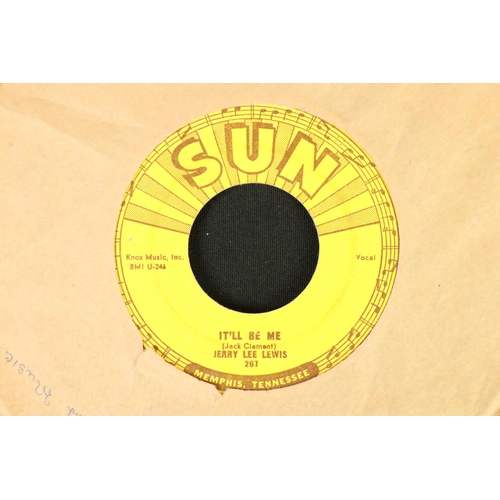 432 - Vinyl - Rock ’N’ Roll / Sun Records - 10, mainly original Sun records 7” singles by Jerry Lee Lewis,... 