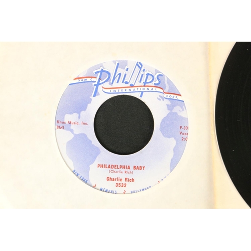 433 - Vinyl - Rockabilly - 4 rare original pressing 7” singles on Sam Phillips label, Phillips Internation... 