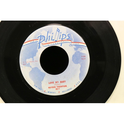 433 - Vinyl - Rockabilly - 4 rare original pressing 7” singles on Sam Phillips label, Phillips Internation... 