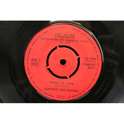 435 - Vinyl - Rockabilly - 13 early 1970s UK pressing singles on Injunction Records label, to include: (Gr... 