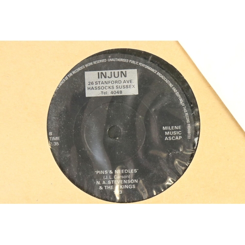 435 - Vinyl - Rockabilly - 13 early 1970s UK pressing singles on Injunction Records label, to include: (Gr... 