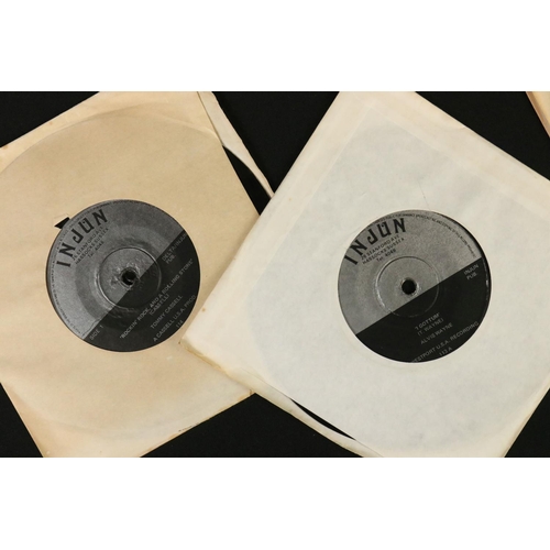 435 - Vinyl - Rockabilly - 13 early 1970s UK pressing singles on Injunction Records label, to include: (Gr... 