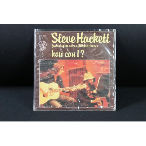 353 - Vinyl & Autographs – 19 Steve Hackett / Genesis 7” singles 18 of which are signed by Steve Hackett. ... 