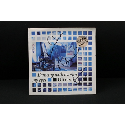 382 - Vinyl & Autographs - 20 Ultravox singles 14 of which are signed, some by the whole band including Jo... 