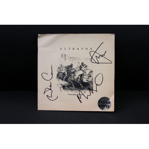 382 - Vinyl & Autographs - 20 Ultravox singles 14 of which are signed, some by the whole band including Jo... 