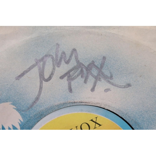 382 - Vinyl & Autographs - 20 Ultravox singles 14 of which are signed, some by the whole band including Jo... 