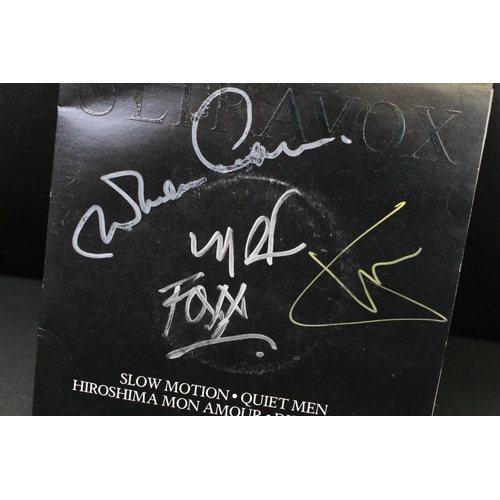 382 - Vinyl & Autographs - 20 Ultravox singles 14 of which are signed, some by the whole band including Jo... 