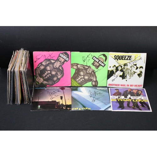 384 - Vinyl & Autographs – 38 New Wave / Alternative singles signed by the artists to include Squeeze (6 s... 