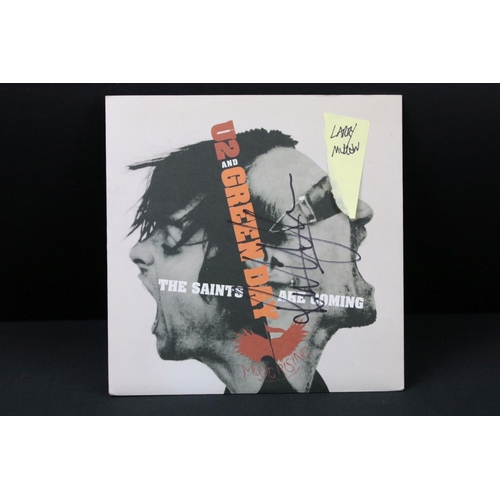 371 - Vinyl & Autograph – 25 U2 7” singles including I’ll Go Crazy If I Don’t Go Crazy Tonight (UK Limited... 