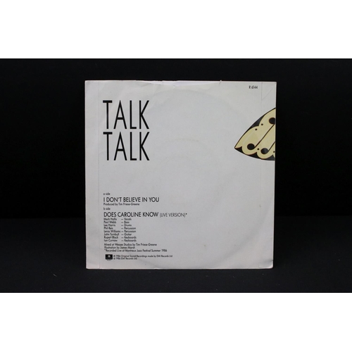 385 - Vinyl & Autographs – 7 The Pretenders / Talk Talk singles signed by band member Robbie McIntosh to i... 