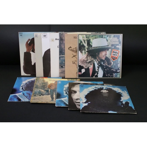 444 - Vinyl - 12 Bob Dylan LPs to include Freewheelin', Another Side, Greatest Hits, John Wesley Harding, ... 