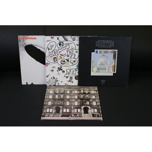 446 - Vinyl - 4 German press Led Zeppelin LPs to include One, Three, Song Remains The Same, Physical Graff... 