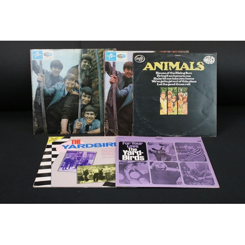 449 - Vinyl - Animals / Yardbirds 5 LPs to include from The Animals Self Titled (33SX1669) x 2 one with de... 