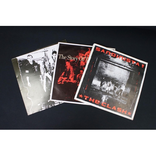 455 - Vinyl - 5 The Clash UK press LPs to include The Clash, Sandinista, The Story Of, Combat Rock x 2.  C... 