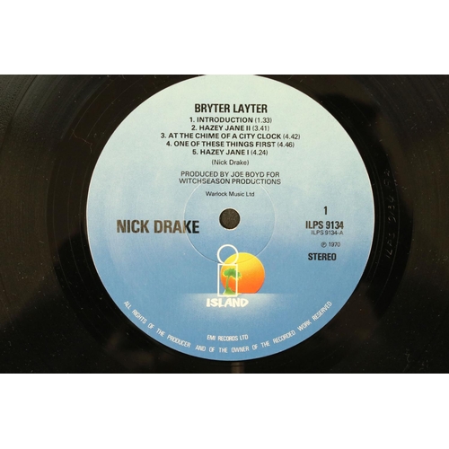 603 - Vinyl - Nick Drake Bryter Layter UK 1978 pressing on Island Records ILPS 9134. A2 / B2 matrices, fir... 