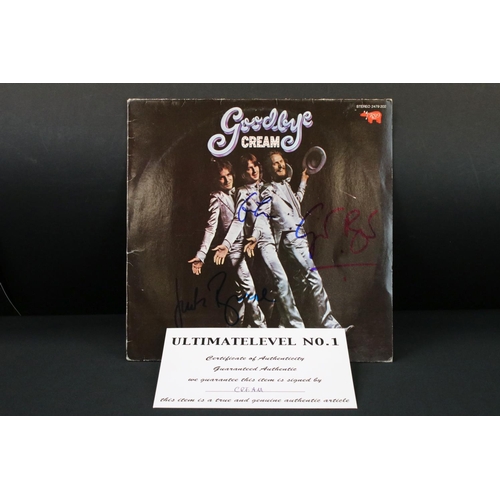 604 - Vinyl & Autograph - Cream Goodbye Cream (2479 202) signed to front of sleeve by Eric Clapton, Ginger... 