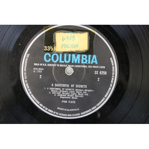 605 - Vinyl - Pink Floyd A Saucerful Of Secrets on Columbia SX 6528.  Original UK mono press, blue Columbi... 