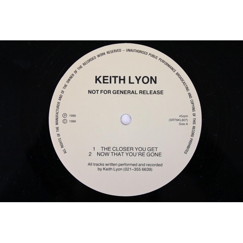 477 - Vinyl - Modern Soul / Boogie - Keith Lyon - promo only 12”, rare UK 1986 promo only private pressing... 