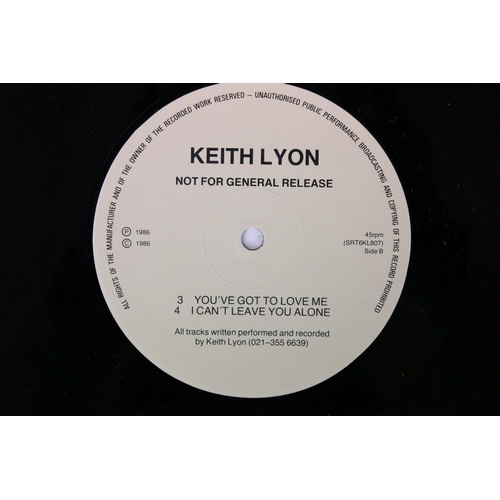 477 - Vinyl - Modern Soul / Boogie - Keith Lyon - promo only 12”, rare UK 1986 promo only private pressing... 