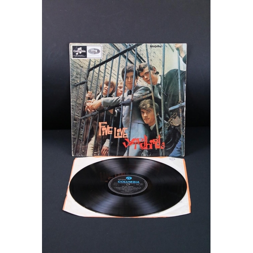 608 - Vinyl - The Yardbirds Five Live Yardbirds on Columbia Records 33SX 1677. Original UK 1966 1st pressi... 