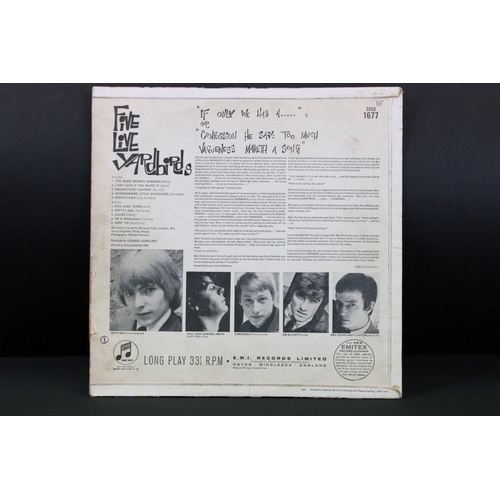 608 - Vinyl - The Yardbirds Five Live Yardbirds on Columbia Records 33SX 1677. Original UK 1966 1st pressi... 