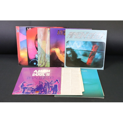 618 - Vinyl - Krautrock - 9 Original albums to include Amon Düül II, 6 albums: Phallus Dei (UK 1972 2nd Pr... 