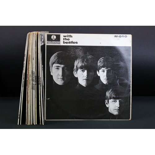 637 - Vinyl - 12 The Beatles LPs featuring some duplication to include With The Beatles, For Sale, A Hard ... 