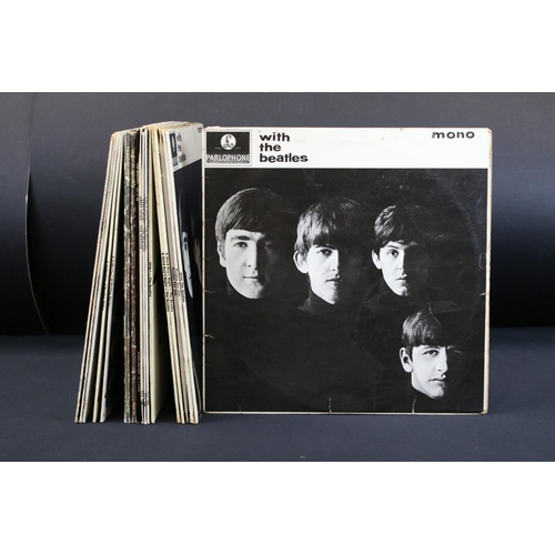 640 - Vinyl - 18 The Beatles LPs featuring some duplication including With The Beatles, For Sale, A Hard D... 