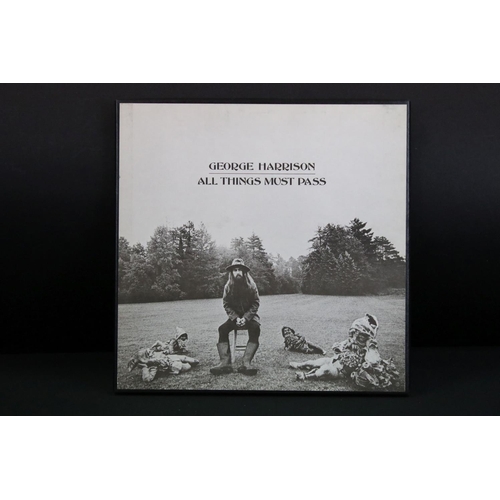 691 - Vinyl - George Harrison All Things Must Pass LP on Apple STCH 639, Eric Clatpon credit to box, poste... 