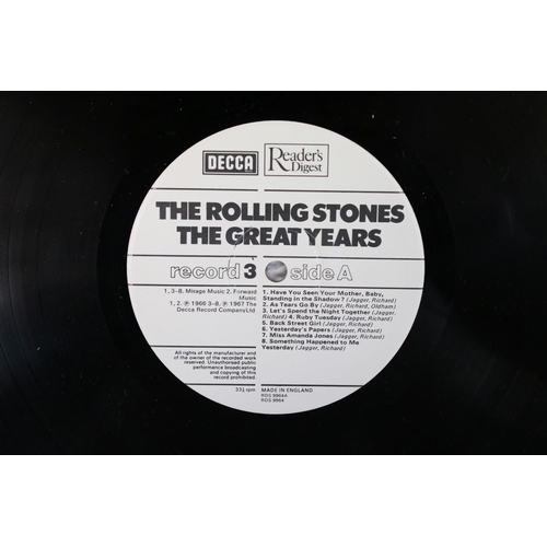 692 - Vinyl - The Rolling Stones The Great Years Box Set on Readers Digest / Decca 4 LP Box Set, box, inne... 