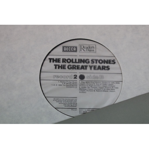 692 - Vinyl - The Rolling Stones The Great Years Box Set on Readers Digest / Decca 4 LP Box Set, box, inne... 