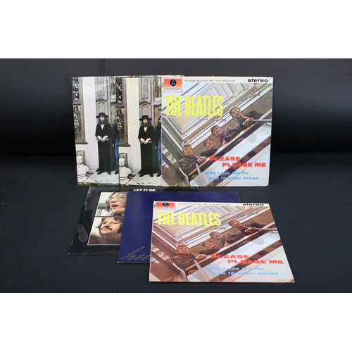 701 - Vinyl - Six The Beatles LPs to include 2 x Please Please Me PCS3042 stereo, Rarities PCM1001 all wit... 